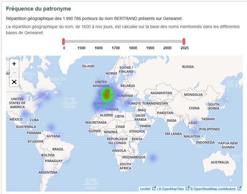 Carte famille Bertrand
