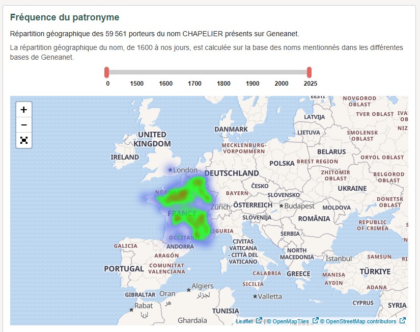Carte famille Chapelier