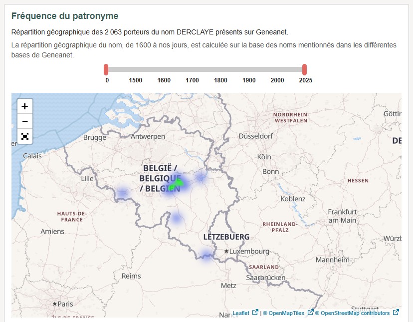 Carte famille Derclaye