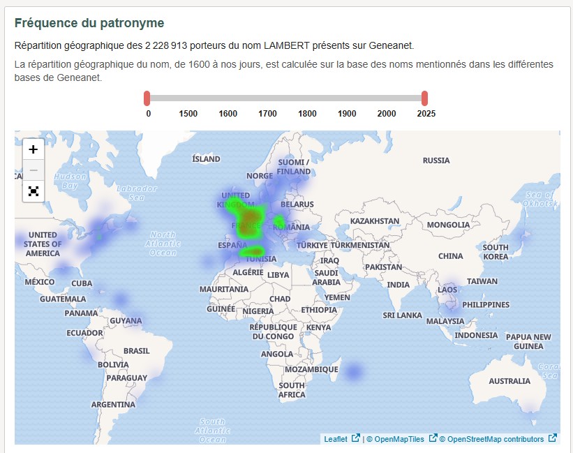 Carte famille Lambert