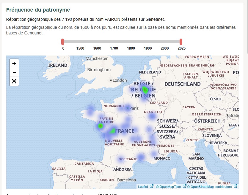 Carte famille Pairon